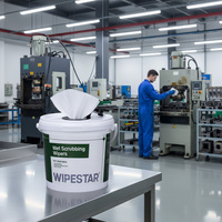 Lingettes industrielles humides WIPESTAR, lingettes dégraissantes résistantes pour la graisse, la peinture et le nettoyage des mains