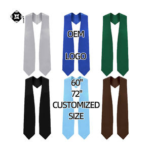 Logotipo bordado personalizado Banda de graduación Logotipo de impresión personalizada Estola de graduación Directo de fábrica - Product Image 1