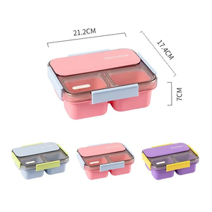 1200ml Students <b>Lunch</b> <b>Box</b> Office Workers Heat-resistant Bento <b>Box</b> with Seasoning Container and Tableware Outdoor Picnic Meal <b>Box</b> - Product Image 1