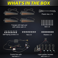 Kit de feux de signalisation LED avant et arrière universels 12V pour UTV avec klaxon pour Can Am Maverick Commander Defender