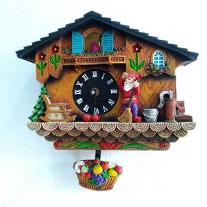 Ánh Sáng Bài Hát Phong Cách Châu Âu Phòng Khách <span class=keywords><strong>Cuckoo</strong></span> Treo Đồng Hồ Treo Tường Điện Kim Nhựa Cho Trang Trí Nội Thất Châu Âu Hình Học Resub - Product Image 4