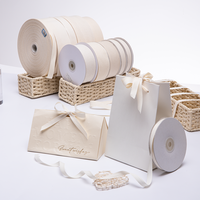 Ruban 100% coton, taille personnalisée, rouleau de coton naturel 20 mm, nœuds colorés pour emballages cadeaux, accessoires de robe