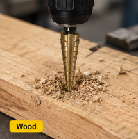 Lot de 3 forets étagés HSS à rainure droite 3-12mm 4-12mm en acier revêtu de titane pour le bois et le métal, outils de perçage et de découpe de trous