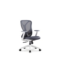 Chaise de bureau ergonomique JOHOOFURNITURE, cadre blanc, directement de l'usine, Burostuhl pour bureau, coussin épais confortable