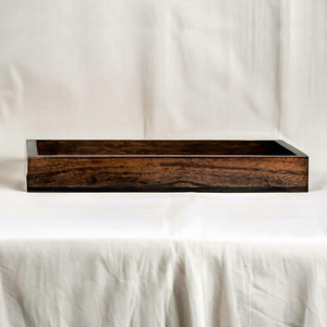 Bandeja de Madera para Servir el Desayuno y en la Encimera de la Cocina, Bandeja de Madera Hecha a Mano para Servir Comida, Té, Café, Bocadillos en la Mesa - Product Image 1