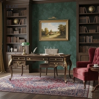 Meubles EKAR |   Bureau de direction sculpté à la main Sovereign Manor - Mobilier de bureau classique américain de luxe