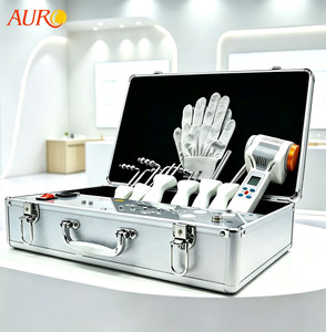 AURO Guanti a Microcorrente di Alta Qualità, Dispositivo Tonificante per Viso e Collo, Massaggiatore Anti-età per la Cura del Corpo - Product Image 1