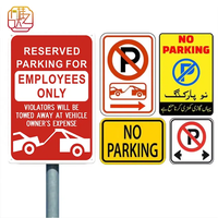 Panneaux de stationnement routier en aluminium réfléchissant sur mesure 10*14 pouces Impression UV Panneau de signalisation routière pour la sécurité et l'avertissement