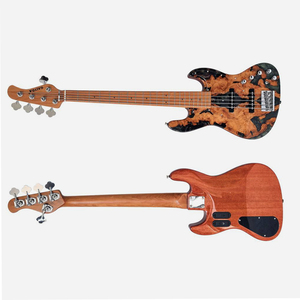 Boutique 5 <b>String</b> Guitar Resin Burl Veneer Active Passive Switch Professional for Wholesale - Product Image 4