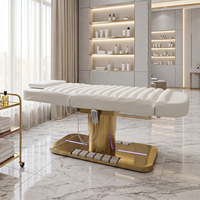 Mobilier de spa facial HICOMED : Lit de massage en acier inoxydable doré