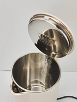 Bouilloire électrique sans fil de 1,7 litre, prix d'usine, noir et gris, acier inoxydable et plastique, pour faire bouillir de l'eau en extérieur