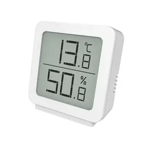 Mini thermomètre numérique LCD et hygromètre couleur blanche intérieure numérique de haute précision
