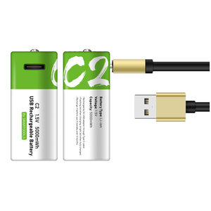 Wiederaufladbare Lithium-Batterie C2 Mittlere Größe mit Typ-C-Anschluss Direktladung 1,5V 5000mAh 1200 Ladezyklen für Audio/Video - Product Image 1