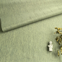 2025 Papier Peint Luxe Écologique en Lin et Herbe Tissée PVC Moderne Texture Mousse Verte Sans Soudure pour Mur d'Accent Salon Chambre