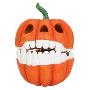 Caja de Almacenamiento con Forma de Calabaza de Halloween, Artesanía de Resina con Dientes Móviles, Decoración para Interiores - Product Image 1