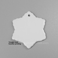 Offre Spéciale Noël – Pendentifs Ronds en Céramique Style Européen 3 Pouces, Personnalisables par Transfert Thermique (Logo/Photo), Modèle Vierge pour les Fêtes 001