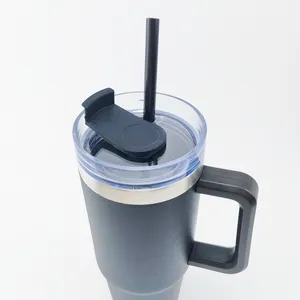 Wholesale 30oz Double Wall Insulated Travel Drink Mug Vacuum Cup With Straw 40oz Tumbler With Handle