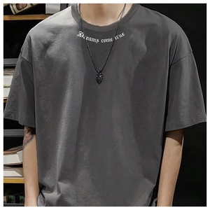 T-shirt a maniche corte da <span class=keywords><strong>uomo</strong></span>, nuova collezione Estate 2025, <span class=keywords><strong>di</strong></span> <span class=keywords><strong>tendenza</strong></span>, in seta ghiaccio e cotone, <span class=keywords><strong>abbigliamento</strong></span> <span class=keywords><strong>uomo</strong></span> - Product Image 4