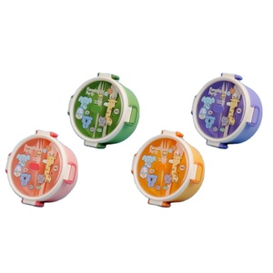 Boîte à lunch Bento de forme ronde sans BPA, 2 compartiments, grande capacité pour les enfants, école et maternelle, conteneur pour collations et sandwichs - Product Image 6