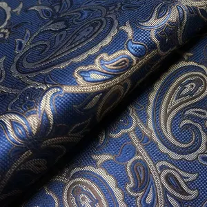 Commercio OEM & ODM fabbricazione Jacquard tessuto Paisley 100% tessuto di seta per cravatta da uomo per gilet