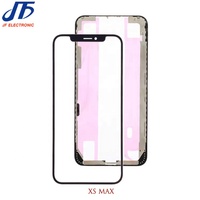 Verre avant avec cadre de lunette Oca pour iPhone X XS MAX Remplacement de la lentille de verre extérieure