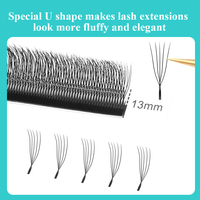 Extensions de cils SP EYELASH en forme de U, cils 4D naturels, doux, parallèles, en forme de fleur, cils 4D W, cils brésiliens de qualité supérieure, faciles à greffer