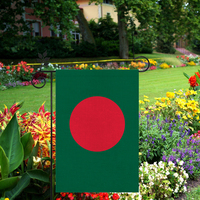 Bandera de Bangladesh Material de lino de alta calidad para exteriores 12*18 pulgadas Más estilos para elegir