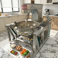 Mélangeur planétaire entièrement automatique avec cuve à double enveloppe en acier inoxydable, commande PLC, capacité 50L-500L, pour l'industrie alimentaire