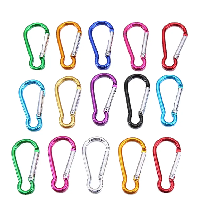Aluminium Metal carabiner Heavy Duty Carabiner Keychains in bulk Climbing Hooks for Camping Hiking Outdoor accessories