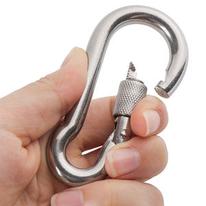 BT-245S M4 ~ M12 304 Prata Aço Inoxidável Bloqueio Anel de Segurança Escalada ao ar livre Snap <span class=keywords><strong>Hook</strong></span> Mosquetão Primavera Mousqueton - Product Image 2