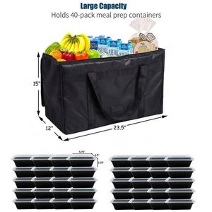 Sac de livraison réutilisable en tissu Oxford robuste, isotherme pour aliments, boîte à lunch - Product Image 3