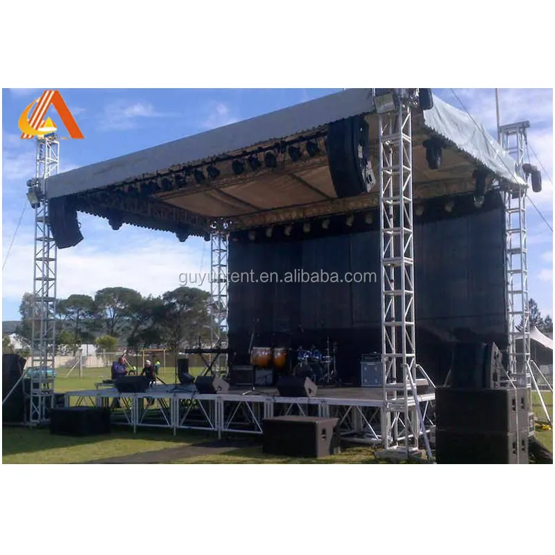 Pemasangan Cepat Bangunan Aluminium DJ Pencahayaan Truss Panggung Speaker Lift Tower Stage Truss