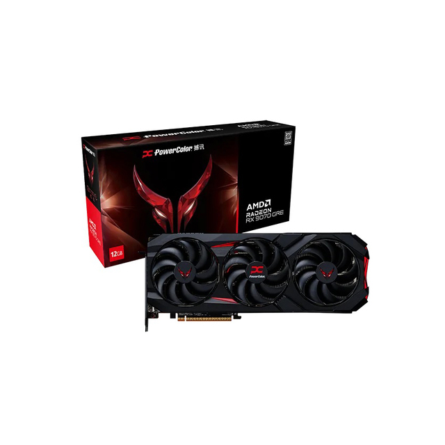 POWERCOLOR Red Devil for AMD Radeon RX 9070 GRE 12GB GDDR6 PCIe 5.0 VGA Video Card RX9070 GPU Fan for Gaming PC Desktop 2025 New