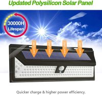 Lampe solaire d'extérieur à 118led avec détecteur de mouvement Pir, utilisé pour un éclairage en toute sécurité des lampes décoratives du jardin