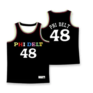 Wholesale Personal Basketball Jersey Sublimation Customized Black Tie Dye Printed Basketball Jersey