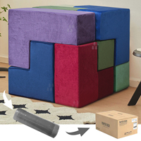 Canapé en cubes de mousse personnalisable, sièges d'appoint, OEM, vente en gros, blocs de jeu doux pour enfants et tout-petits pour le salon