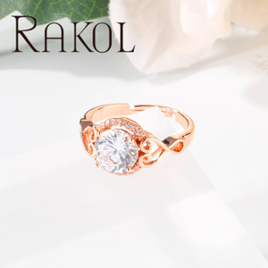 Rakol Rp2045 Thời Trang Trang Sức Tuyên Bố Kim Cương Nhẫn Vàng 18K Cổ Điển Vài Kim Cương Nhẫn Trang Sức Phụ Nữ - Product Image 5
