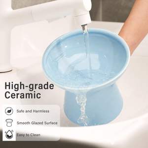 Bols surélevés pour animaux <span class=keywords><strong>de</strong></span> compagnie à <span class=keywords><strong>prix</strong></span> d'usine Design large et peu profond Idéal pour les chats et les chiens Facile à nettoyer - Product Image 3