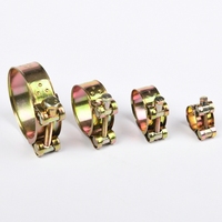 Pinces à tubes réglables robustes en zinc Collier de serrage à boulon en T Collier de serrage à boulon en T avec boîtier à bande et vis