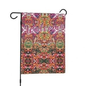 Bandera de Bienvenida Decorativa de Doble Cara con Impresión de Logotipo Personalizado, Material de Poliéster, Impresión Tipográfica, Forma Personalizada, Venta al Por Mayor - Product Image 1