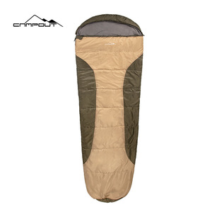 Sac de couchage Camout pour l'extérieur, style momie, vert militaire, rembourrage en coton creux, coupe-vent, pour adultes, camping, utilisation hivernale - Product Image 2