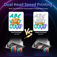 Impresora de Formato Grande de 60 cm con 2 Cabezales de Impresión XP600, Tinta de Pigmento, Película de Transferencia Térmica Digital para Camisetas, Impresora DTF de 24 Pulgadas