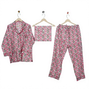 Ensembles de pyjamas décontractés et élégants en coton pour femmes avec poches, respirants, grandes tailles, pour le printemps et les journées chaudes, confortables - Product Image 1