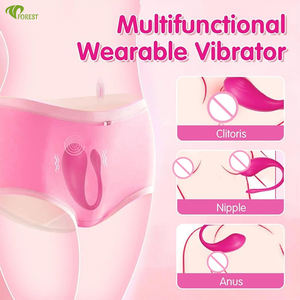 Massaggiatore Vibrante Indossabile in Latex Controllato da Smartphone Wireless per Orgasmo Femminile, 10 Modalità di Vibrazione - Product Image 4