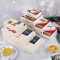 Boîte à biscuits pour tarte aux œufs à prix personnalisé 4 trous impression en étui à cupcake et beignet avec fenêtre emballage de boîtes alimentaires