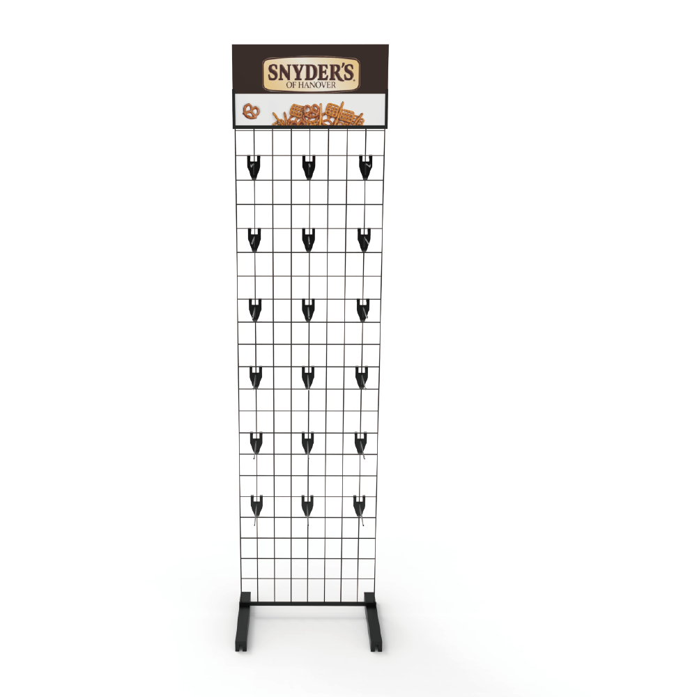 Customizable Single-Sided Metal Wire Mesh Display Rack for Snack Floor Stands in Supermarkets Retail Stores Exhibitions Shops — view 6