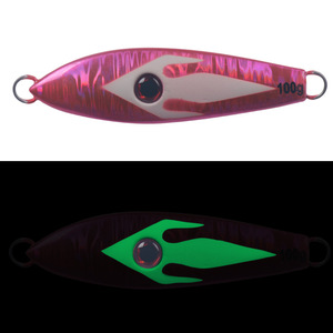 Señuelo de pesca de 100g, metálico rosa, para pesca en aguas profundas de atún, pargo y snapper rojo, pesca embarcada. - Product Image 4