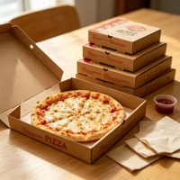 Ecologisch verantwoorde, op maat bedrukte, met spons gevoerde, stevige golfkartonnen, voedselveilige, wegwerp pizzadozen, groothandel levering