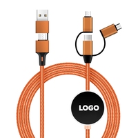 Cable de Carga 6 en 1 con Logotipo Personalizado Iluminado, Cable de Carga Multi USB con Logotipo Luminoso para Regalos Promocionales