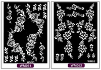 Nouveau pochoir de tatouage temporaire en PVC réutilisable personnalisé pour mariée, motif floral à l'aérographe, pour fête